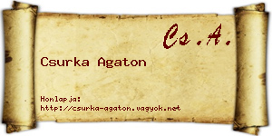 Csurka Agaton névjegykártya